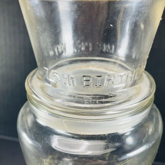 Mr Peanut Glass Jar Planters Peanuts 75th Birthday Anniversary Vintage With Lid - Picture 6 of 11